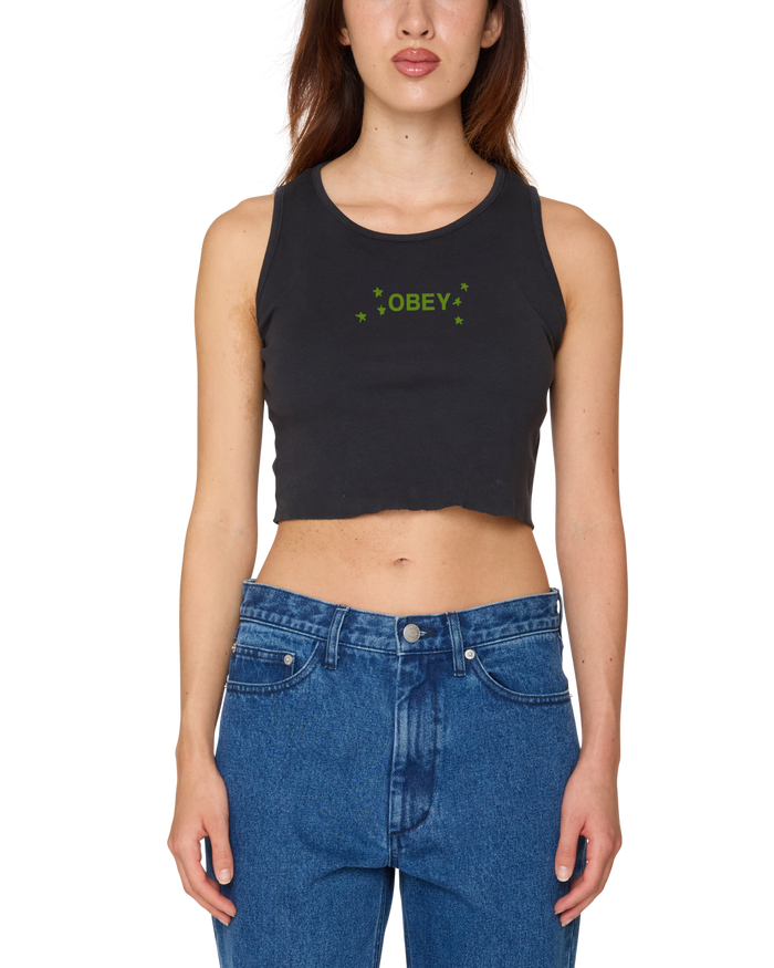 DIZZY STARS MORGAN RAW EDGE RIB TANK