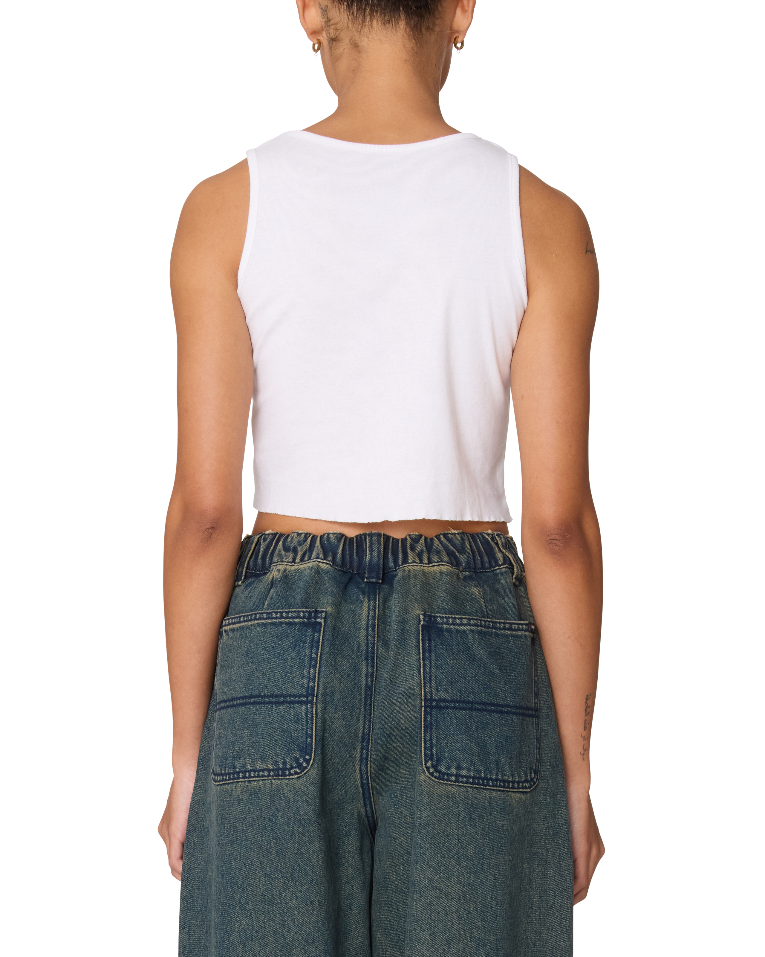 DIZZY STARS MORGAN RAW EDGE RIB TANK