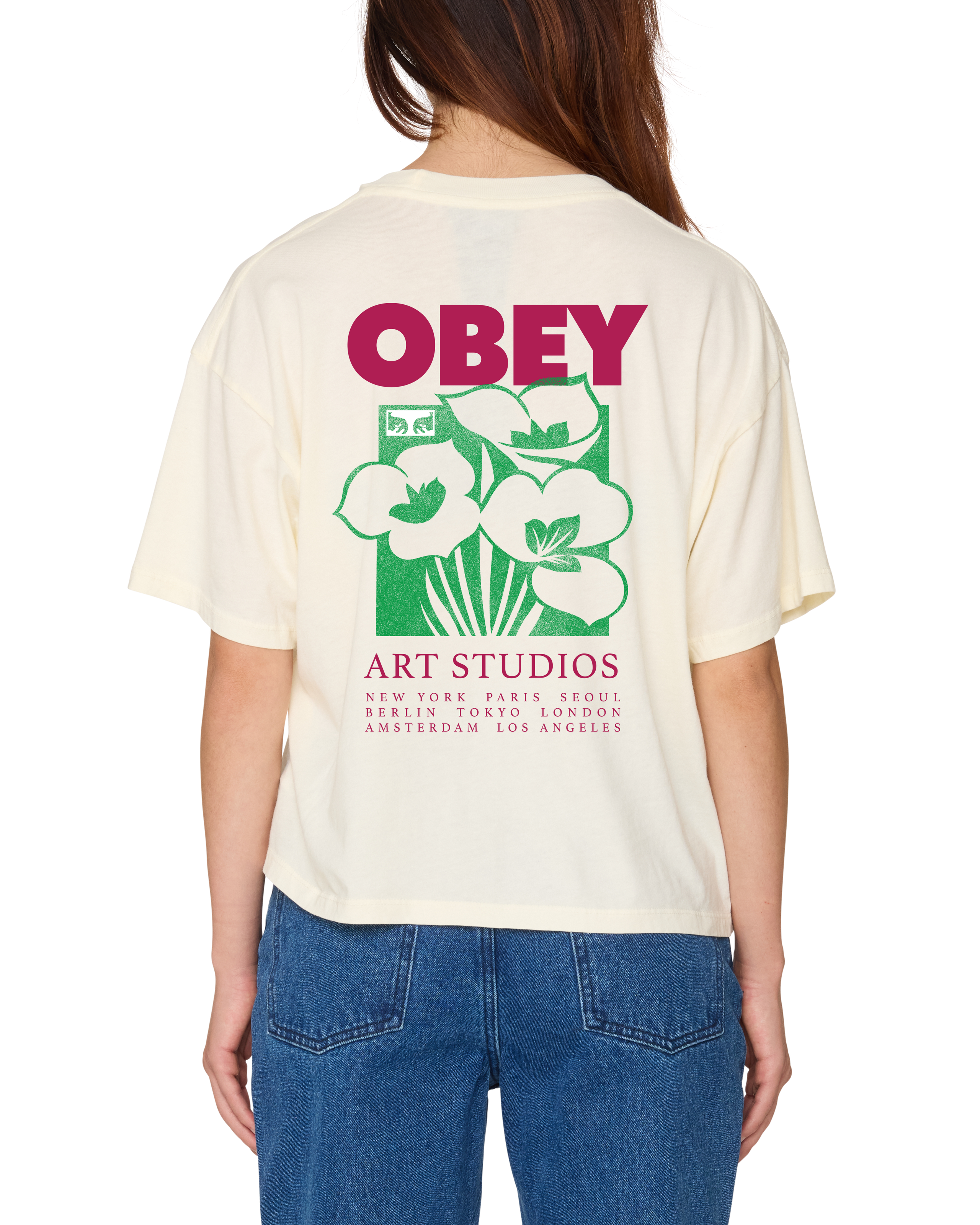 ART STUDIO FLOWERS ROW T-SHIRT