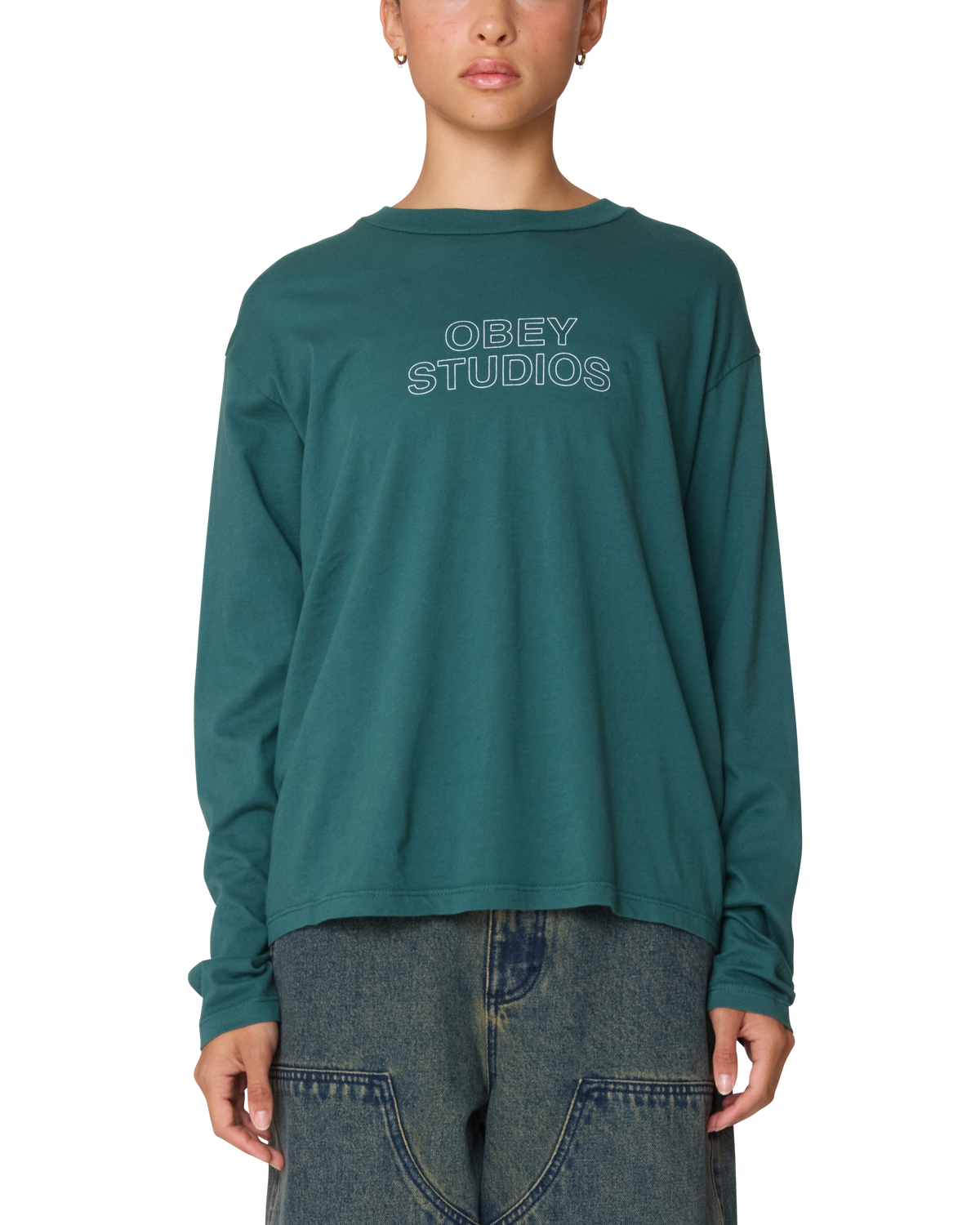 OBEY STUDIOS OUTLINE LS MICHA T-SHIRT
