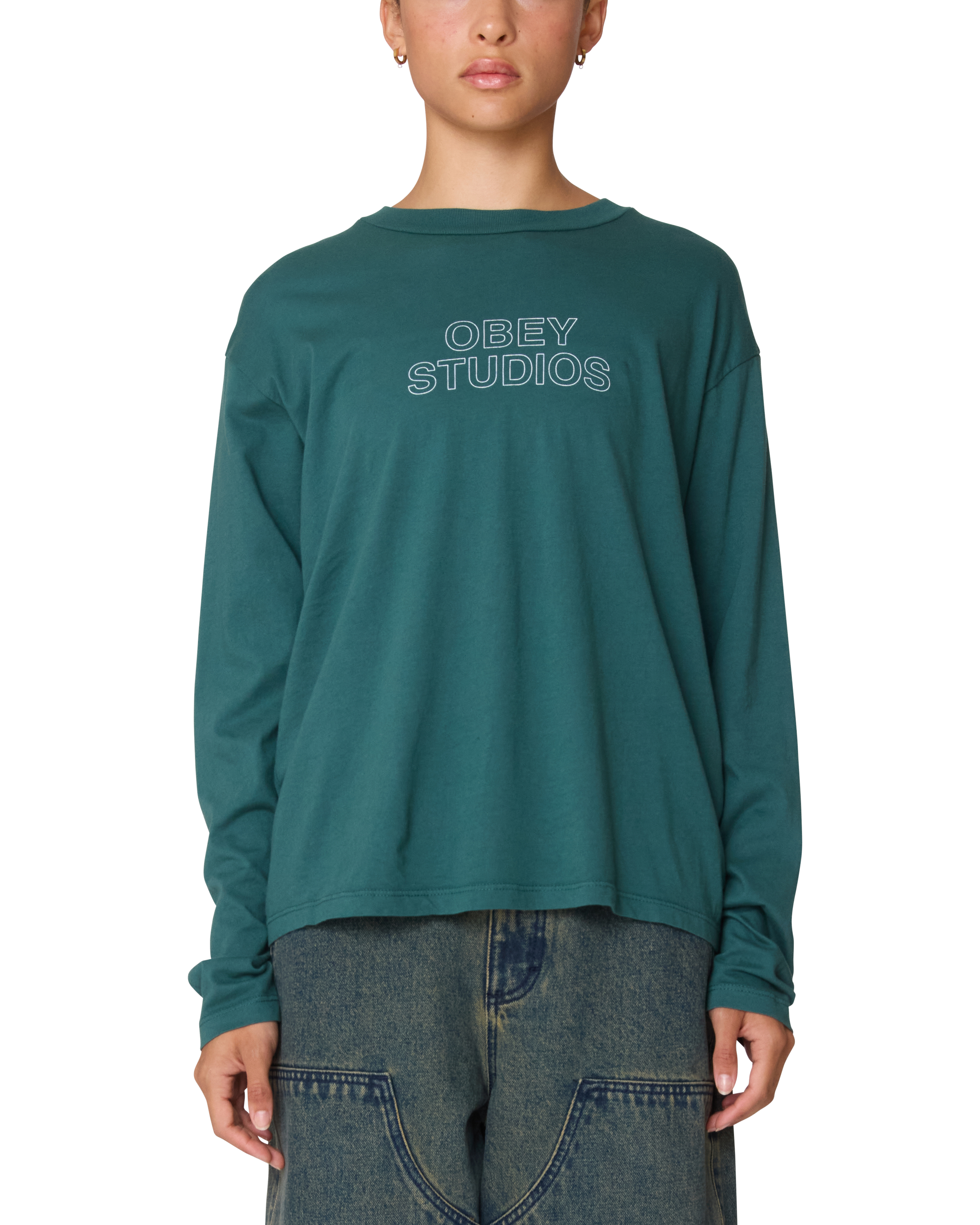 OBEY STUDIOS OUTLINE LS MICHA T-SHIRT
