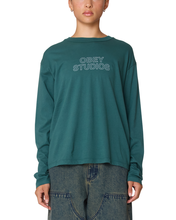 OBEY STUDIOS OUTLINE LS MICHA T-SHIRT