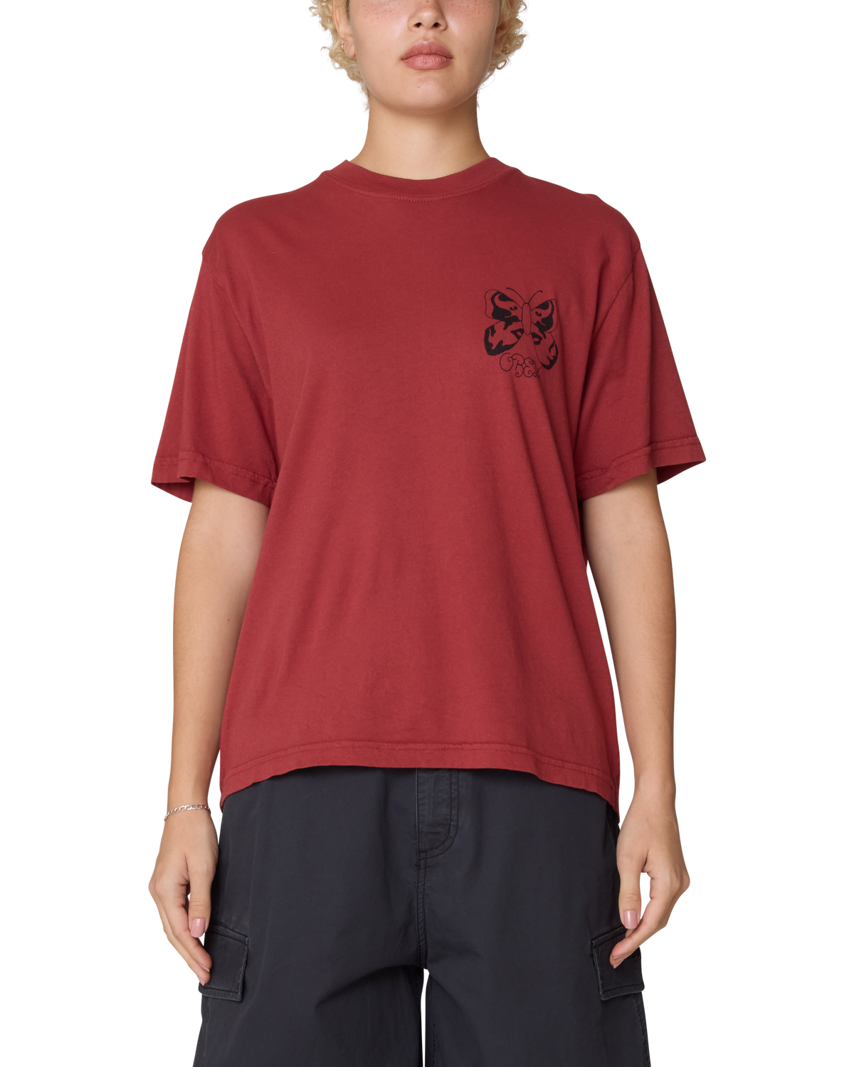 obey-flutter-face-michelle-t-shirt-red-ochre