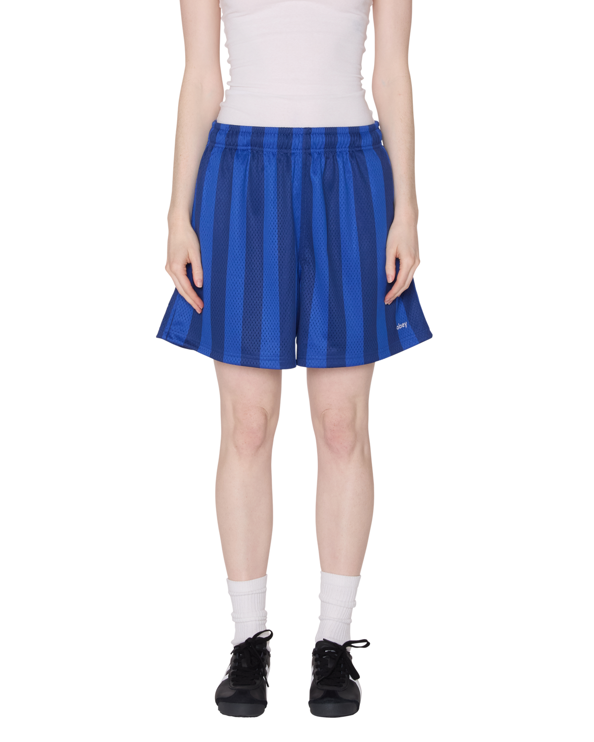 obey-bounds-mesh-stripe-short-blue