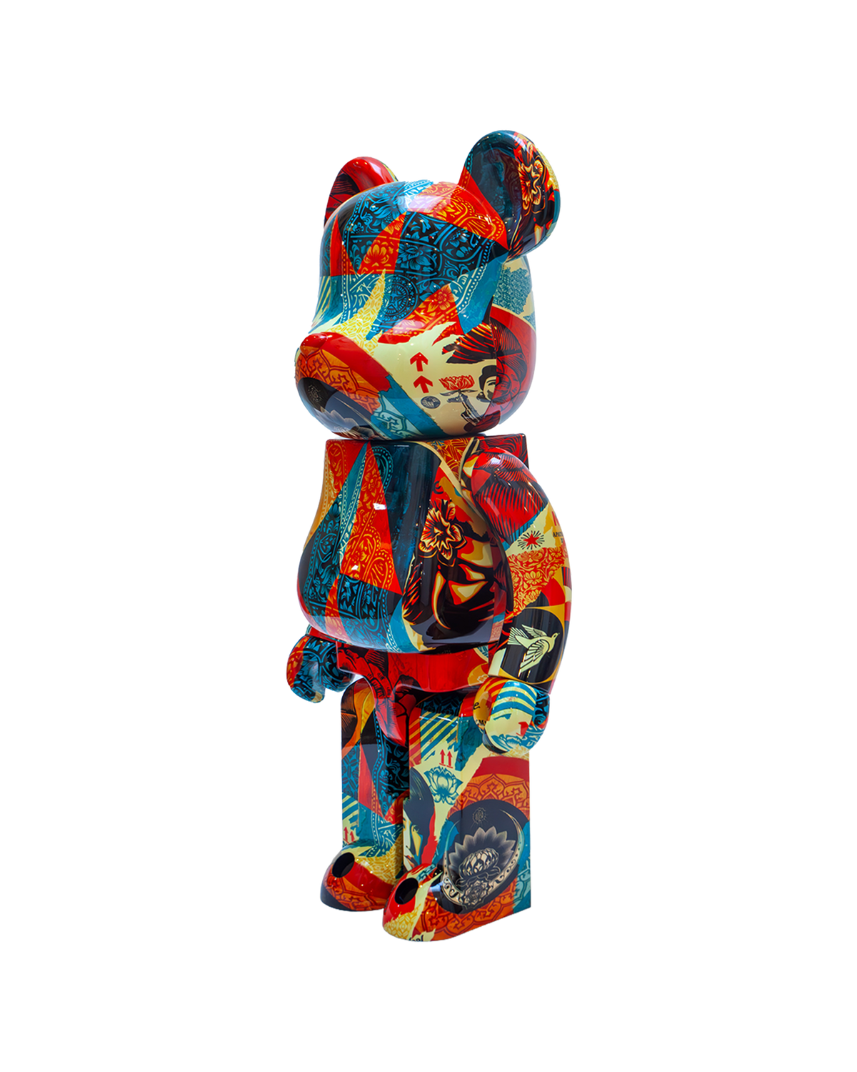 Shepard Fairey collage BEARBRICK 1000% (zoomed)