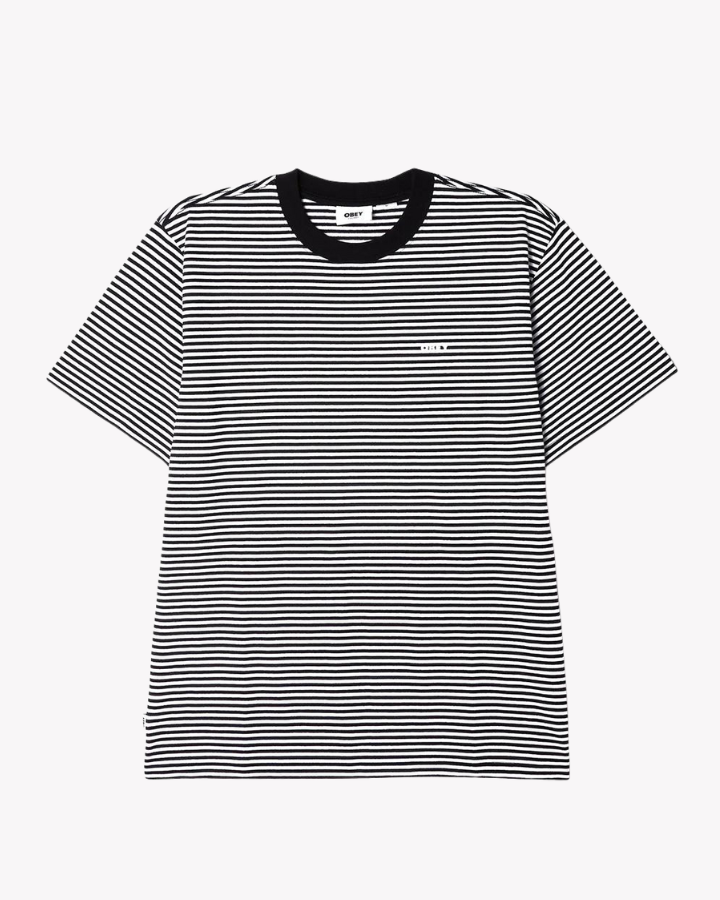 Ideals Organic Stripe T-Shirt Black Multi