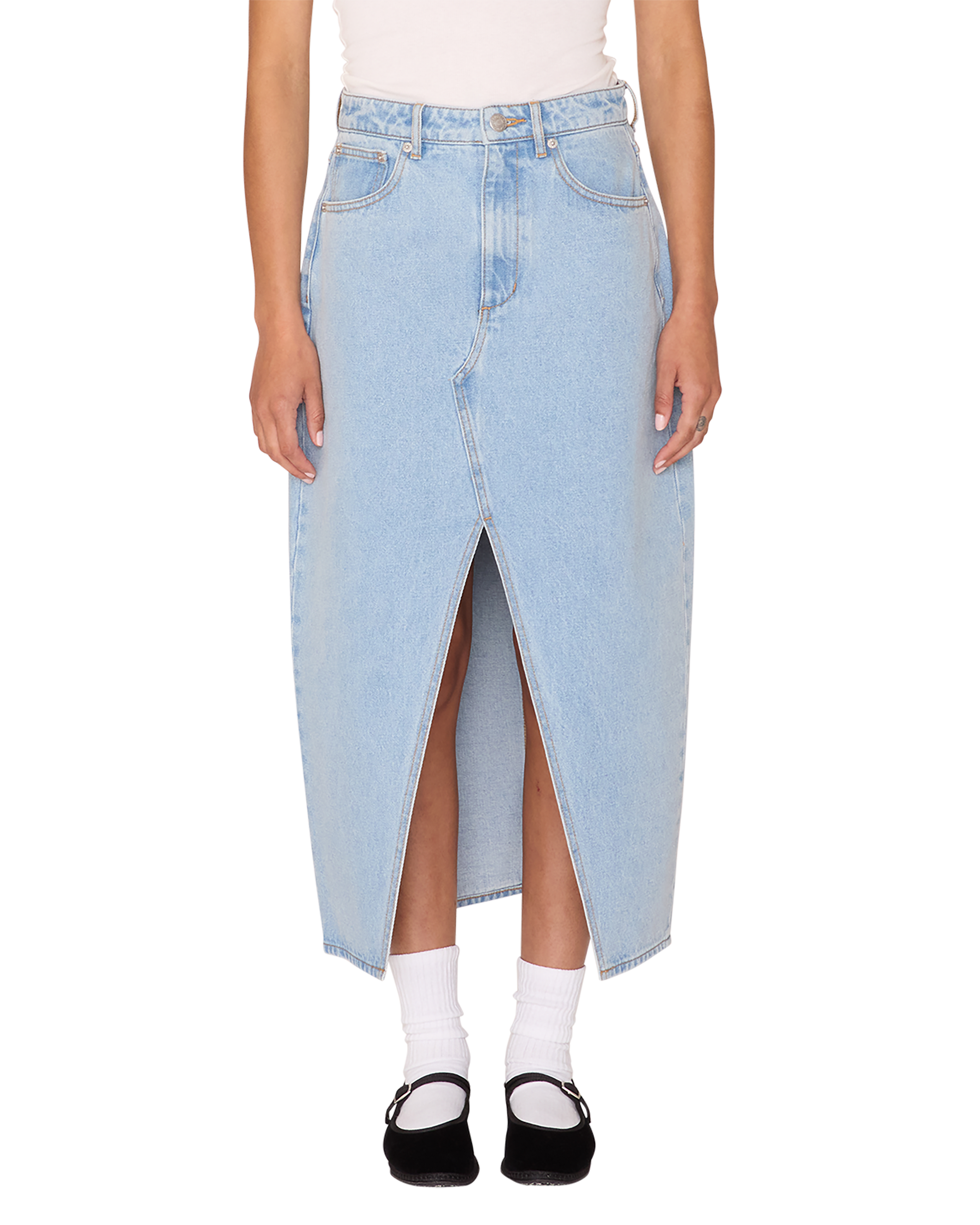 obey simplex denim skirt cirrus