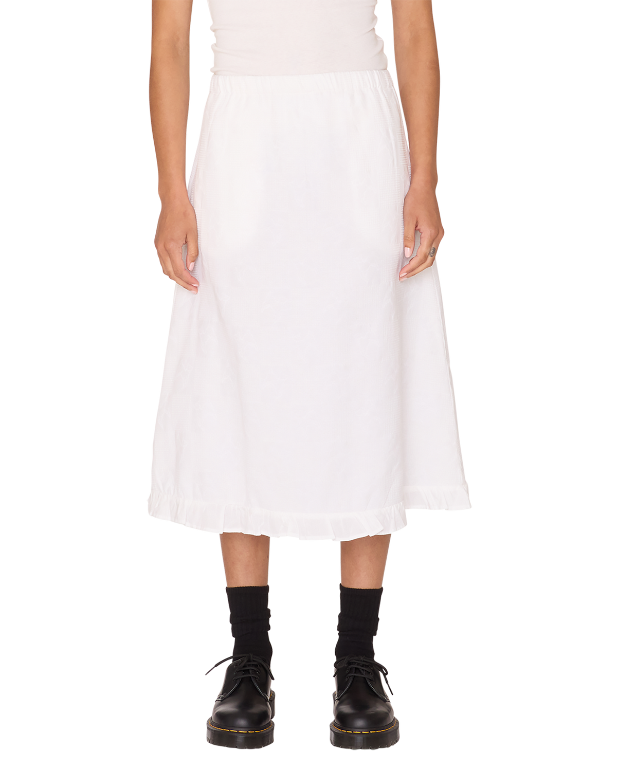 obey manor jacquard skirt white