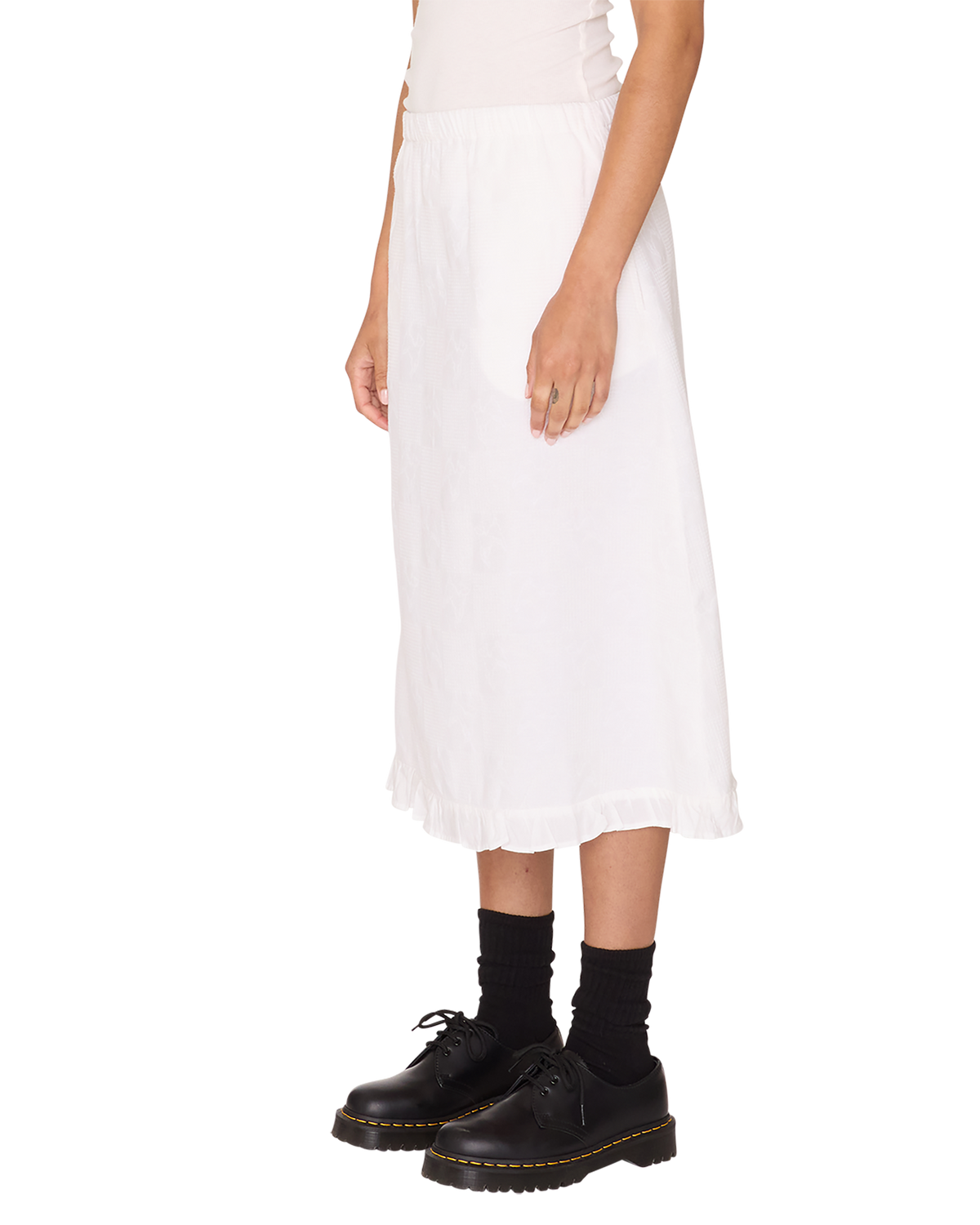 obey manor jacquard skirt white