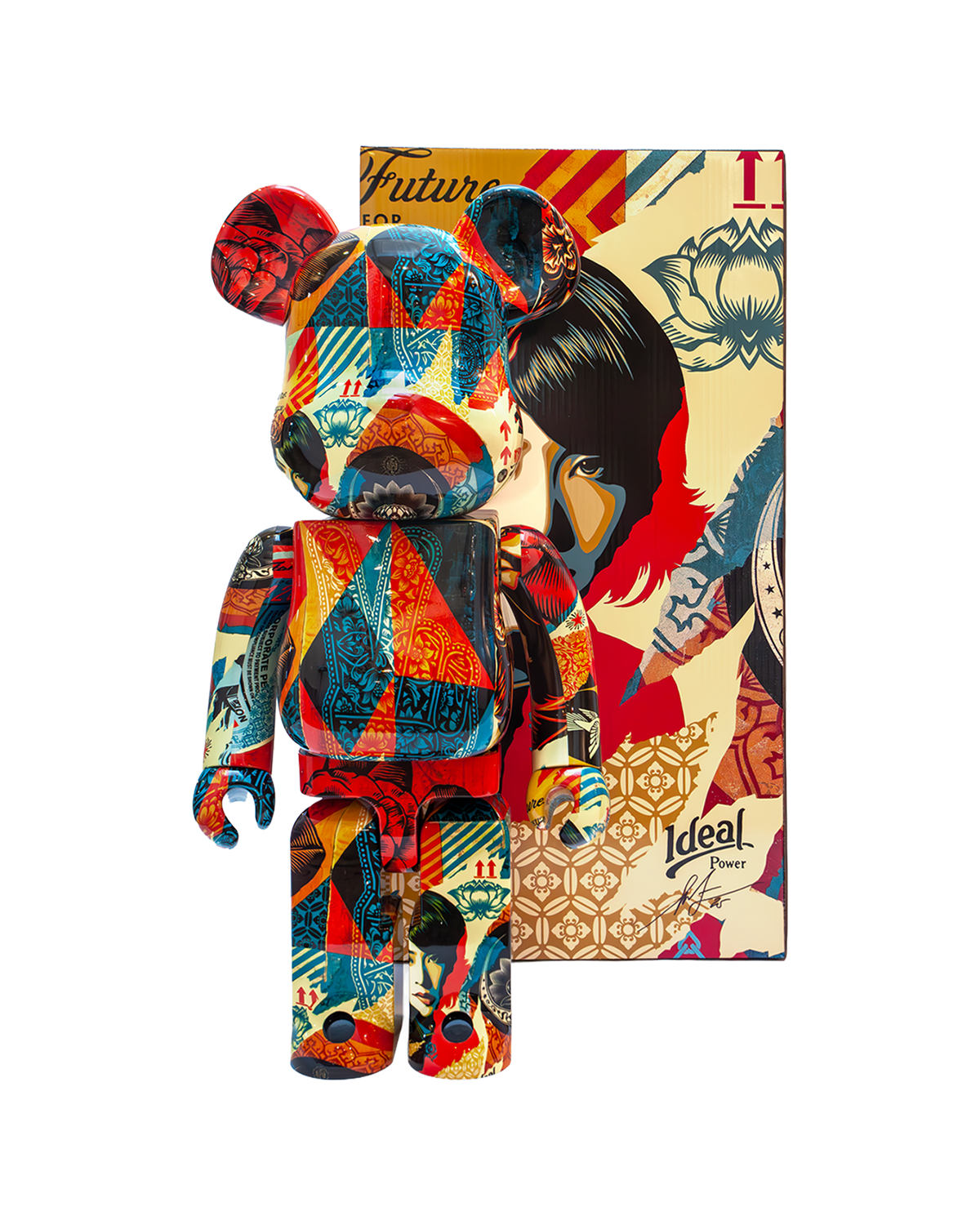 Shepard Fairey collage BEARBRICK 1000%