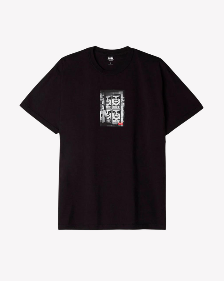 OBEY ICON PHOTO ORGANIC T-SHIRT FADED BLACK