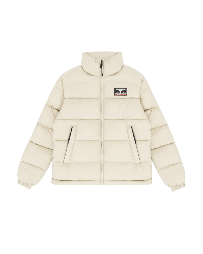 OBEY X NAPAPIJRI DONT JUST WATCH IT BURN PUFFER Cream