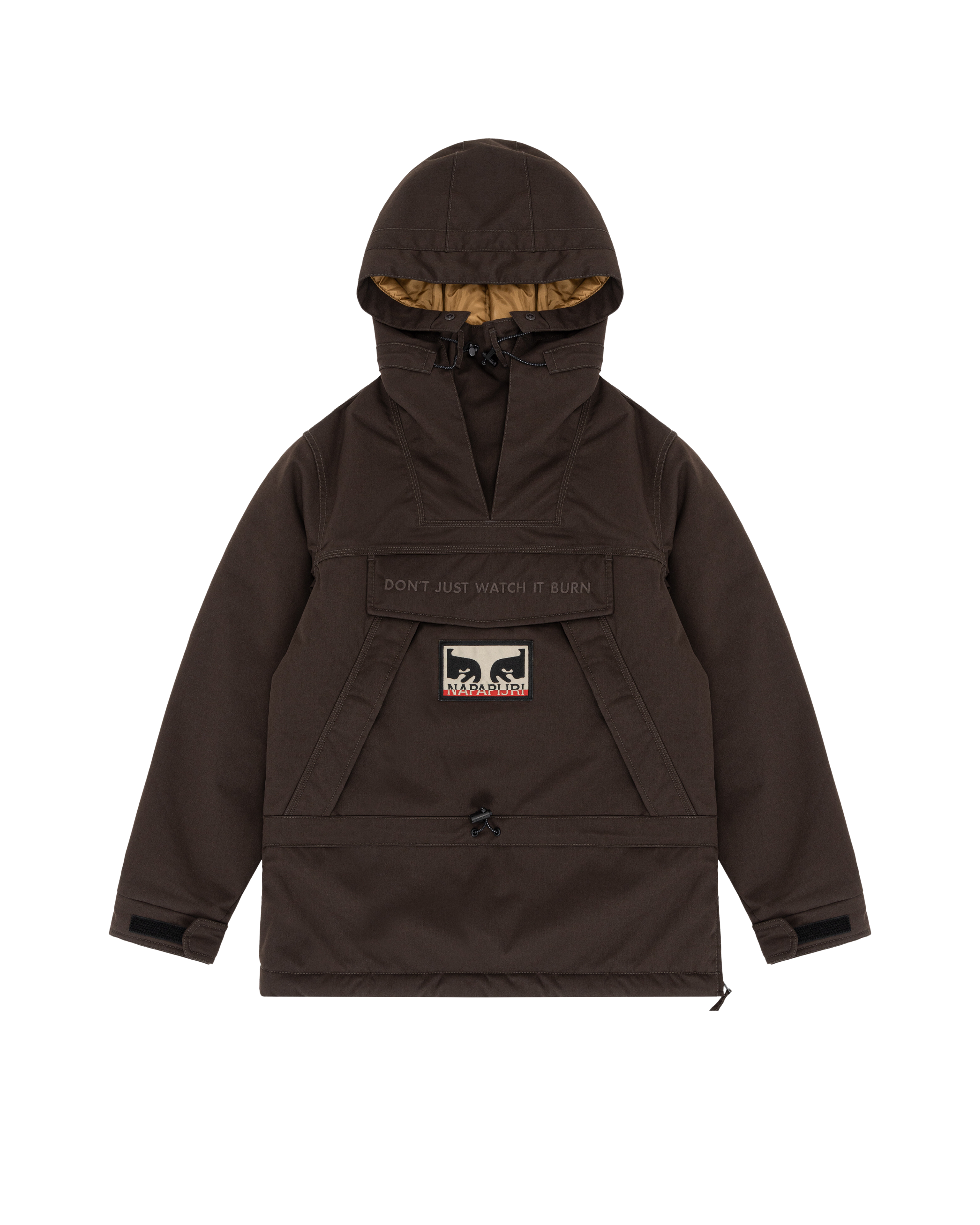 OBEY X NAPAPIJRI DON'T JUST WATCH IT BURN SKIDOO Dark Brown