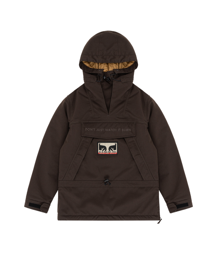 OBEY X NAPAPIJRI DON'T JUST WATCH IT BURN SKIDOO Dark Brown