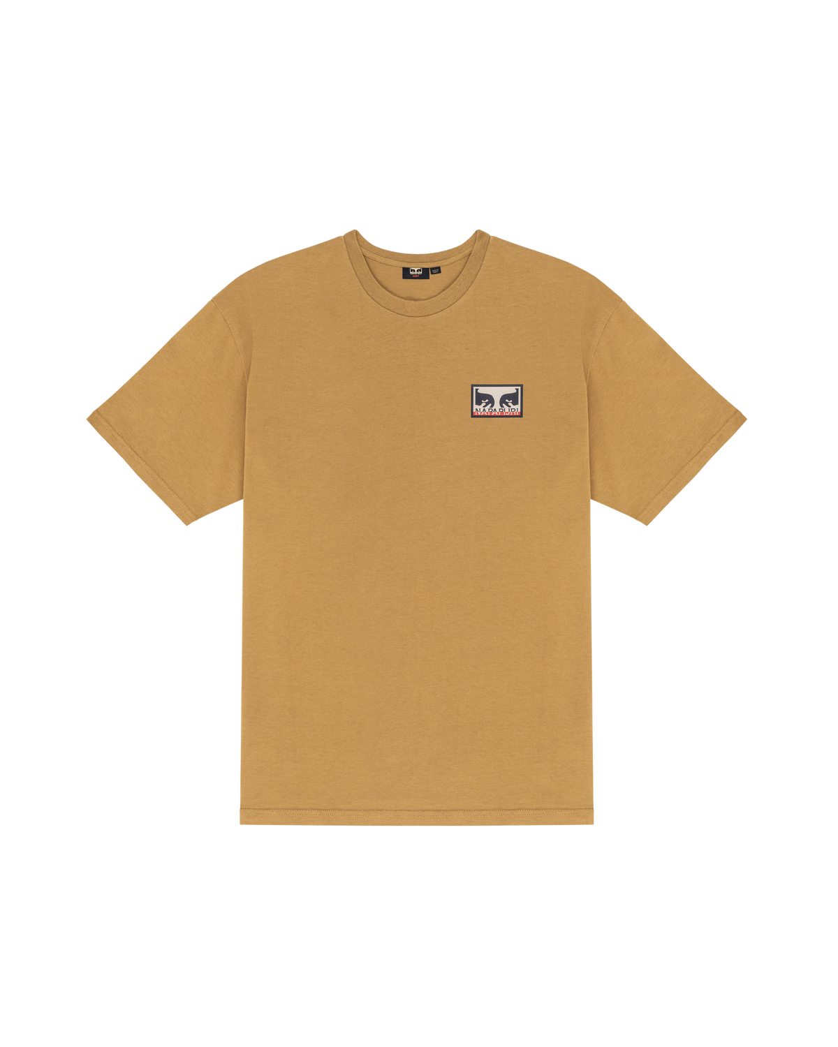 OBEY X NAPAPIJI STREET CAMPAIGN HEAVYWEIGHT T-SHIRT Toffee