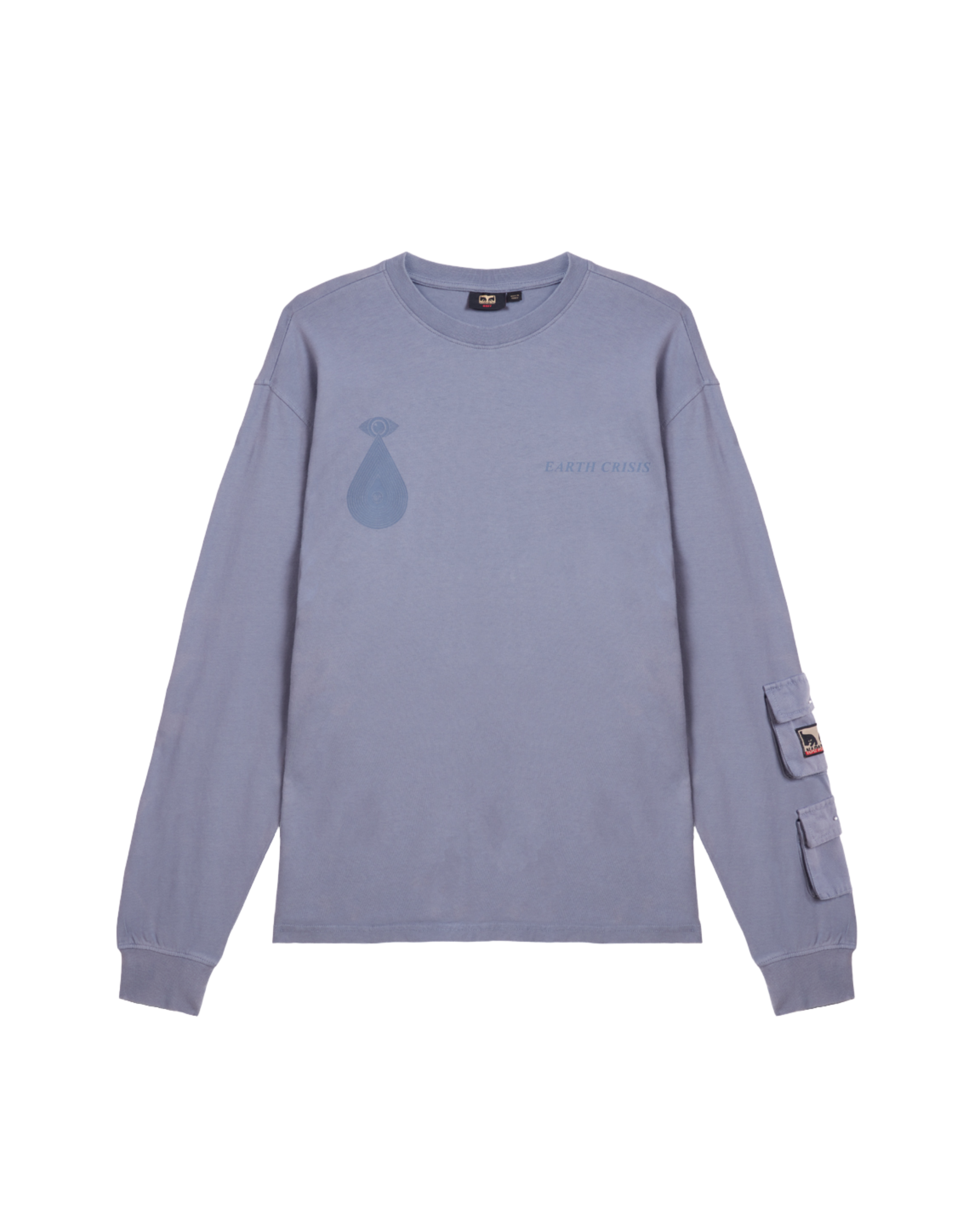 OBEY X NAPA LS T-SHIRT HEAVYWEIGHT LS T-SHIRT Blue Flint (zoomed)