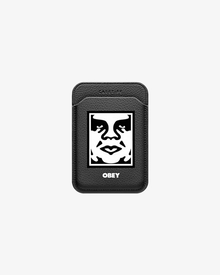 OBEY ICON FACE SNAP WALLET Black