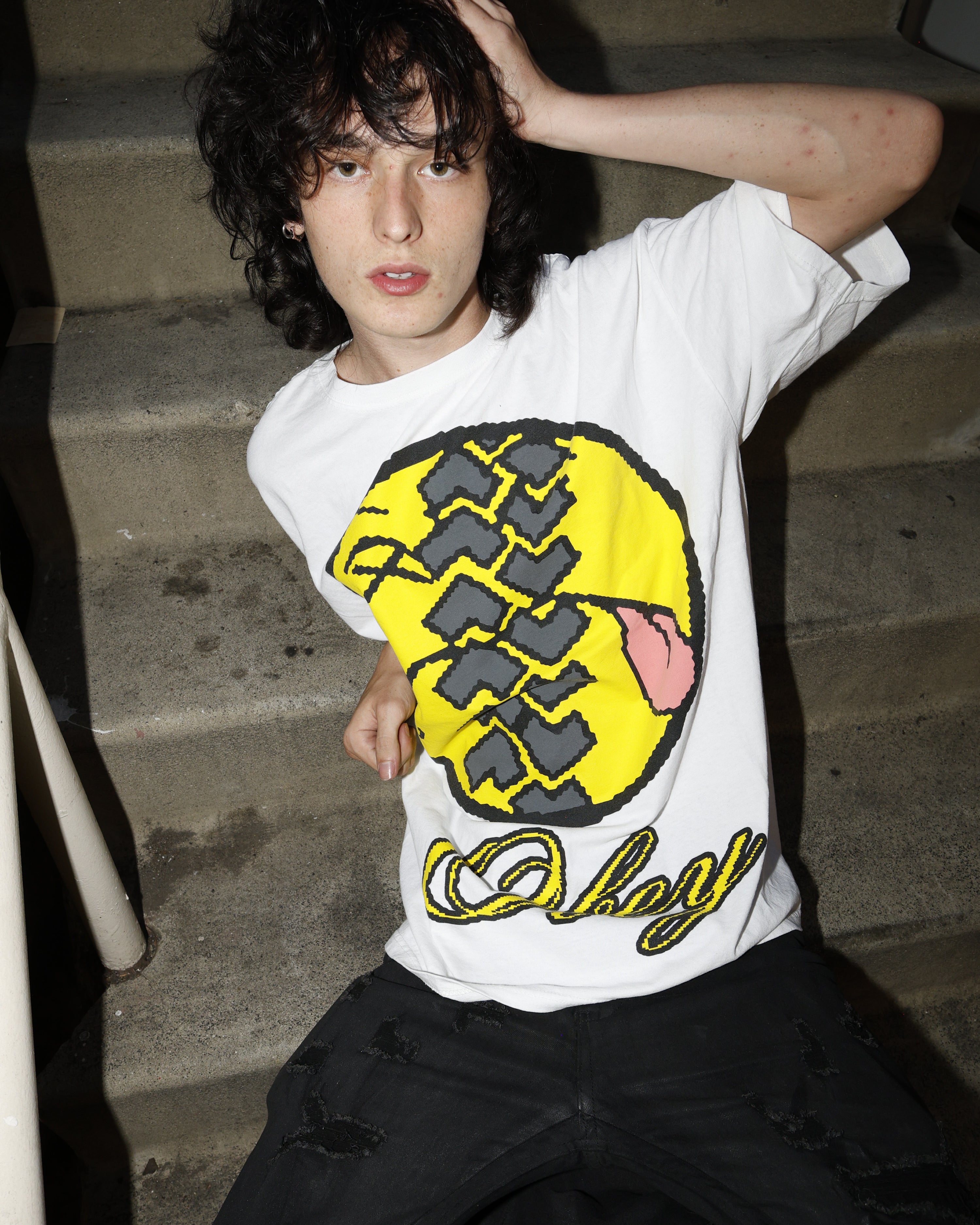 r4699 オブリ OBLI SmileTシャツ OBLI - r4699 オブリ OBLI SmileTシャツの通販 by ブラネット（BRANET