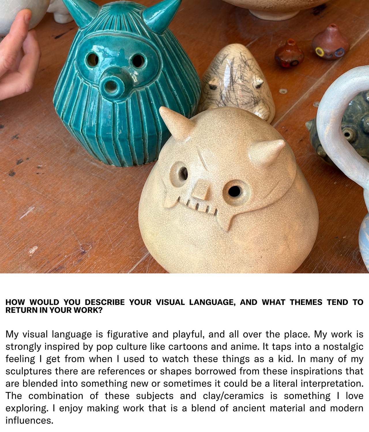 Text and two sculptures by Coodre