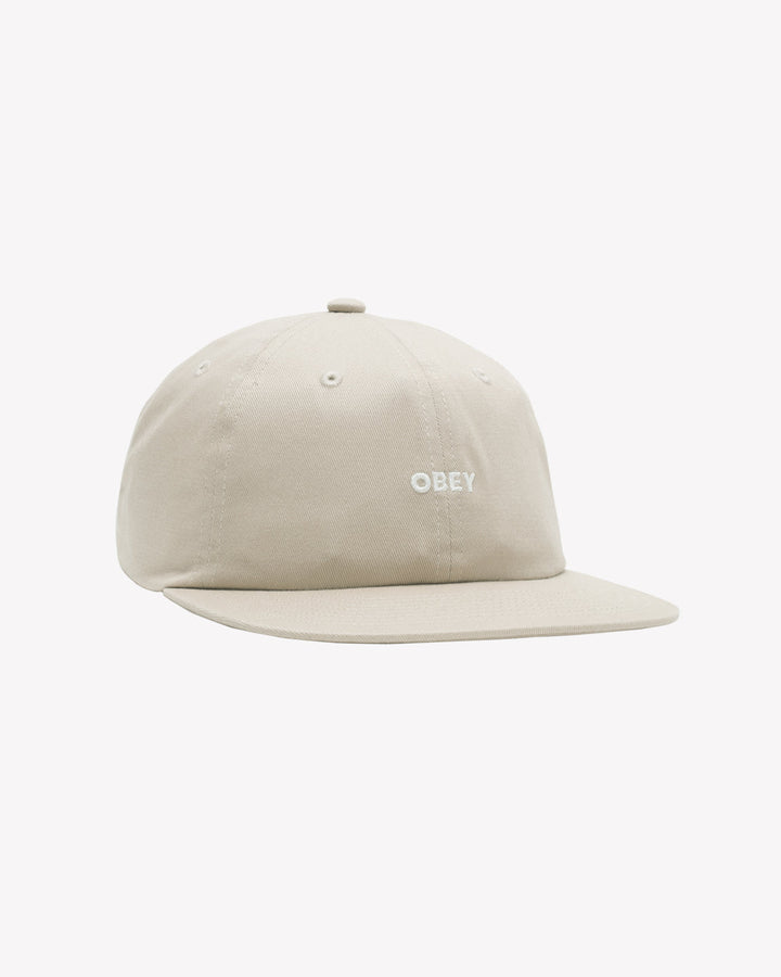 OBEY BOLD TWILL 6 PANEL UNBLEACHED