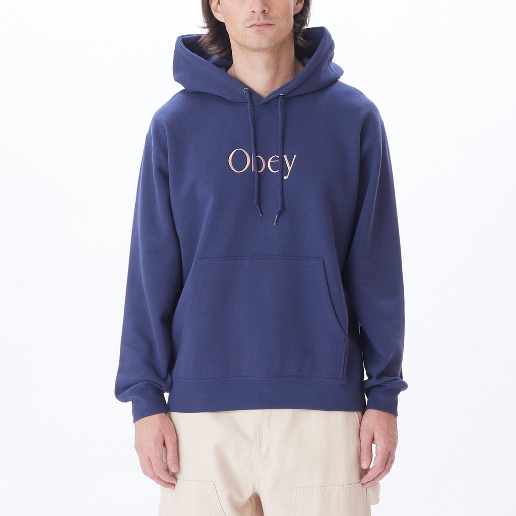 AGES PULLOVER HOOD ACADEMY NAVY | OBEY Clothing