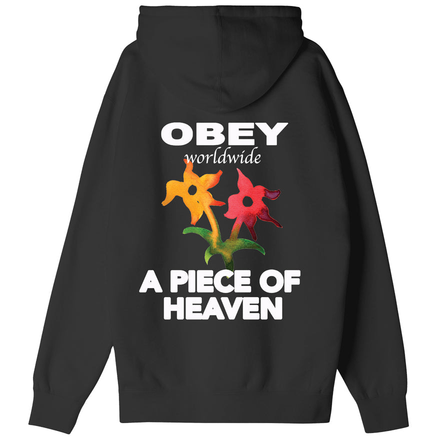 A PIECE OF HEAVEN PREMIUM PULLOVER HOOD BLACK | OBEY Clothing