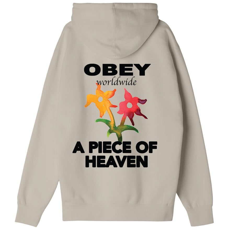 A PIECE OF HEAVEN PREMIUM PULLOVER HOOD SILVER GREY | OBEY Clothing