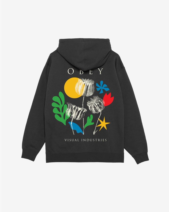 FLOWERS PAPERS SCISSORS HEAVYWEIGHT PULLOVER BLACK