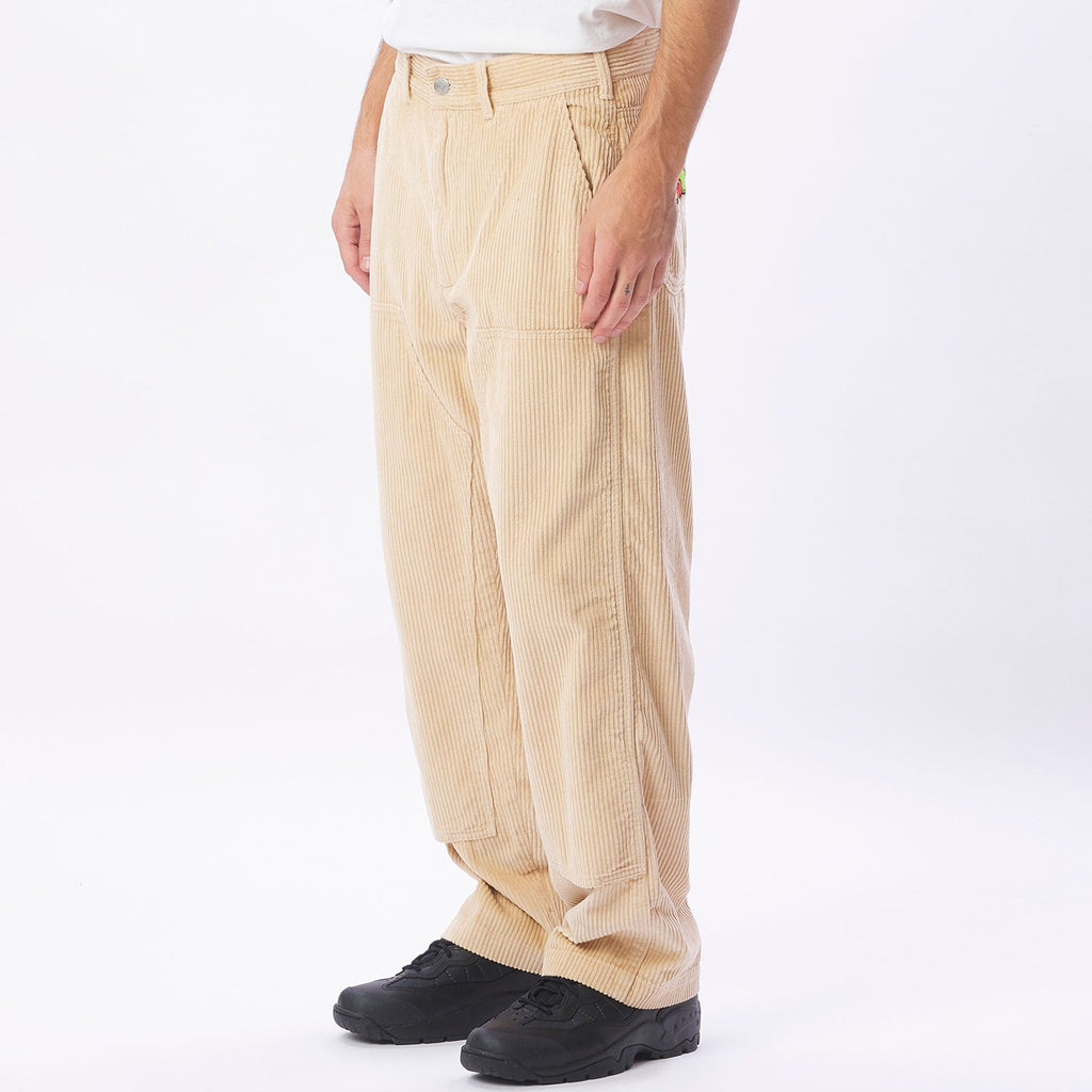 BIG TIMER EMBROIDERED CORD PANT IRISH CREAM | OBEY Clothing