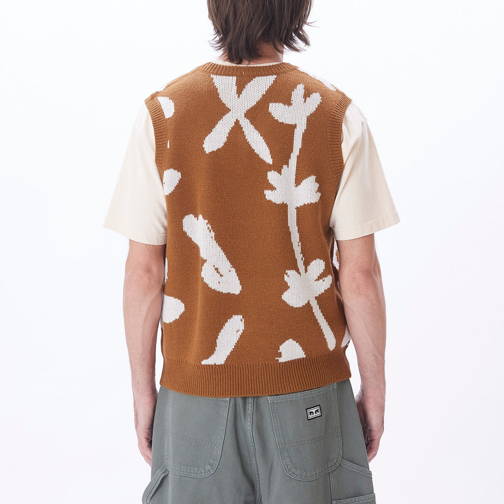 AMIR SWEATER VEST CATECHU WOOD MULTI | OBEY Clothing
