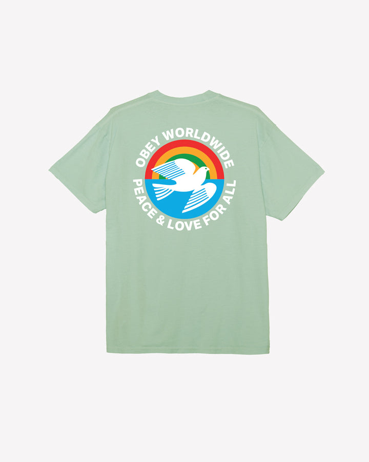 PEACE & LOVE FOR ALL PIGMENT T-SHIRT PIGMENT SURF SPRAY