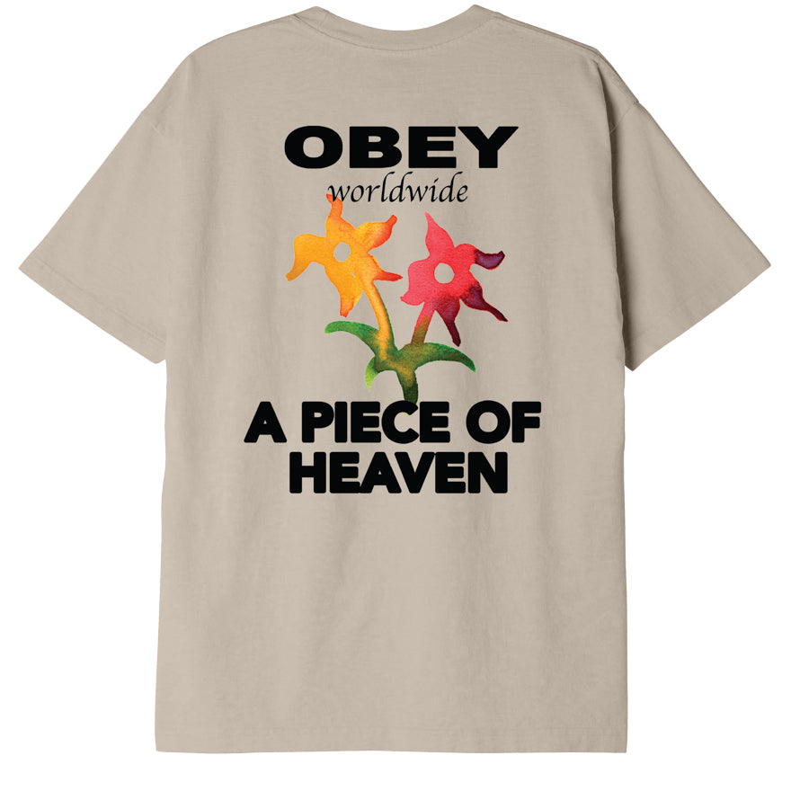 A PIECE OF HEAVEN HEAVYWEIGHT T-SHIRT IRISH CREAM | OBEY Clothing