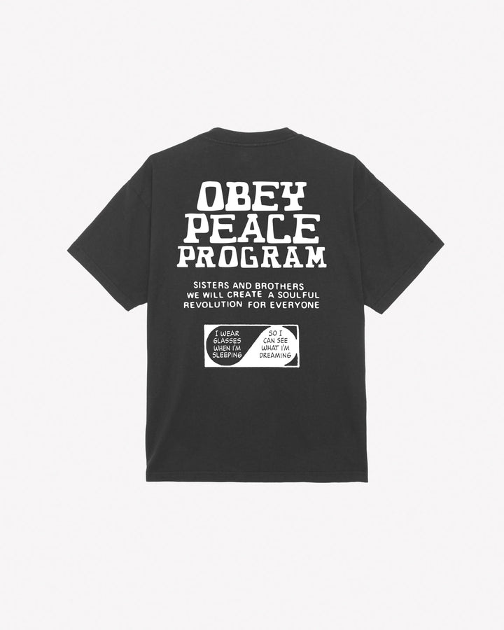 PEACE PROGRAM HEAVYWEIGHT T-SHIRT VINTAGE BLACK