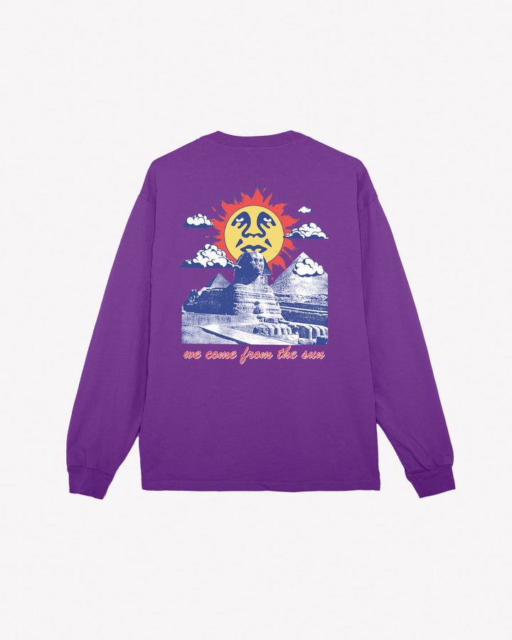 WE COME FROM THE SUN HEAVYWEIGHT LS T-SHIRT DEWBERRY