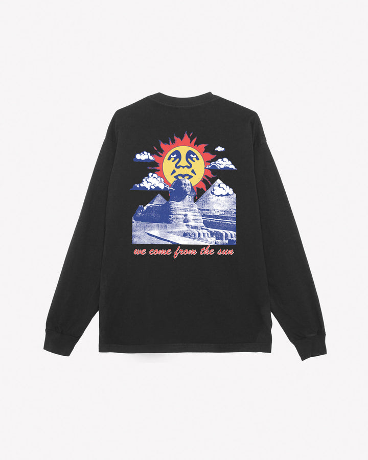 WE COME FROM THE SUN HEAVYWEIGHT LS T-SHIRT VINTAGE BLACK