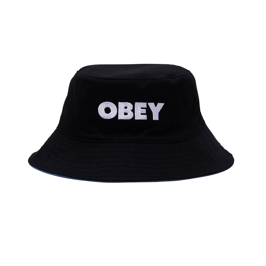 OBEY REVERSIBLE BUCKET HAT BLACK