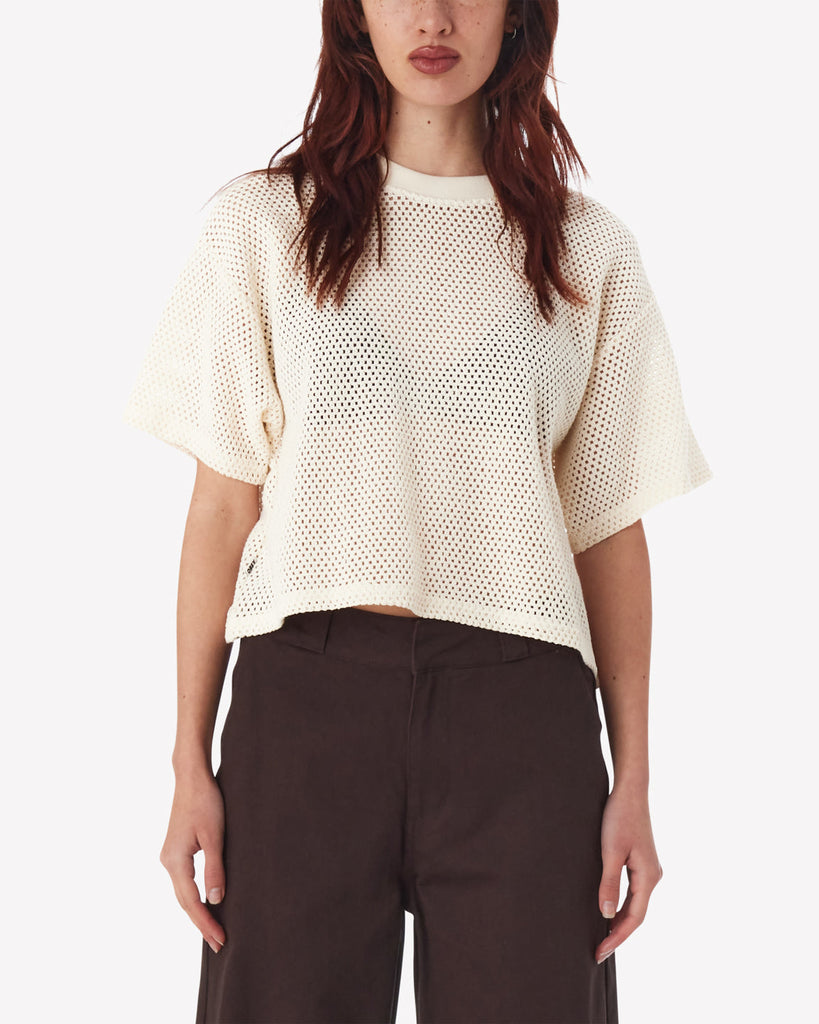 ALEX MESH TOP UNBLEACHED | OBEY Clothing