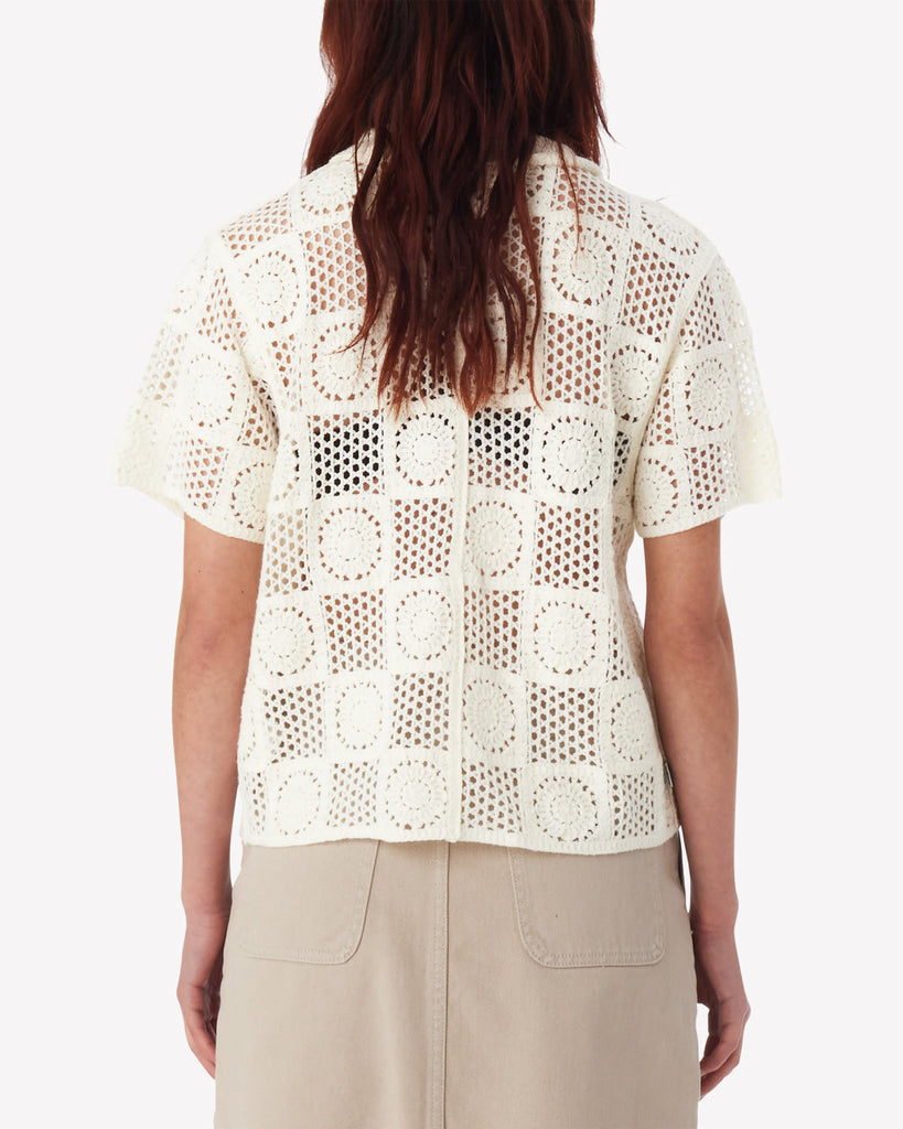 AGATHA CROCHET KNIT SWEATER UNBLEACHED | OBEY Clothing