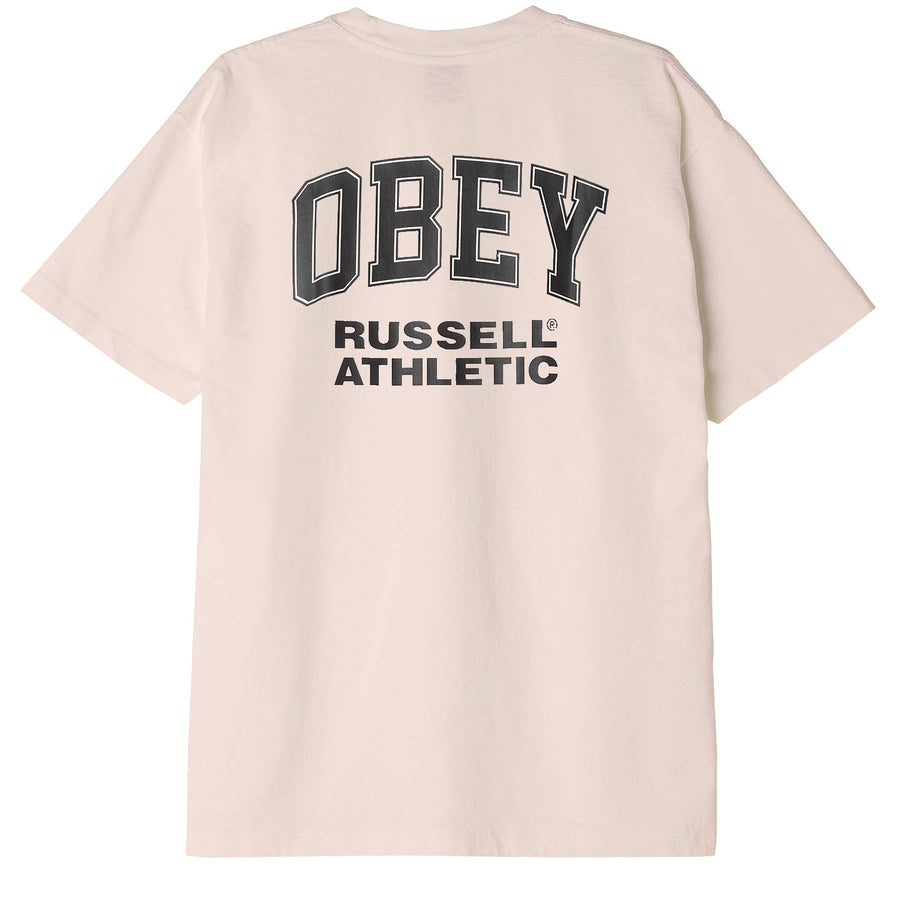 RUSSELL X OBEY HEAVYWEIGHT T-SHIRT PINK